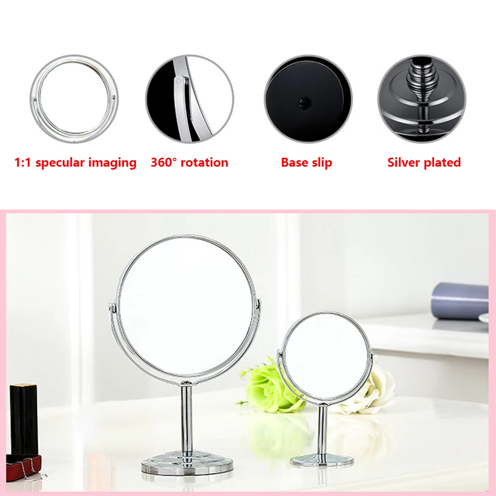 Magnifying Makeup Mirror Desk Stand Portable Mirrors Double-Sided Beauty Cosmetic Gifts for Lovers Wearable | Красота и здоровье