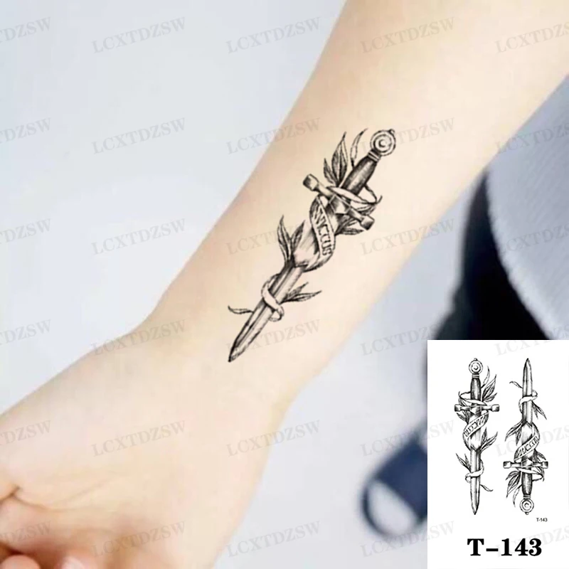 Snake Sticker Blue Red Temporary Waterproof Tiger Fake Tattoo Women's Small Size Man Body Girl Arm Waist Sexy Snake Tattoo
