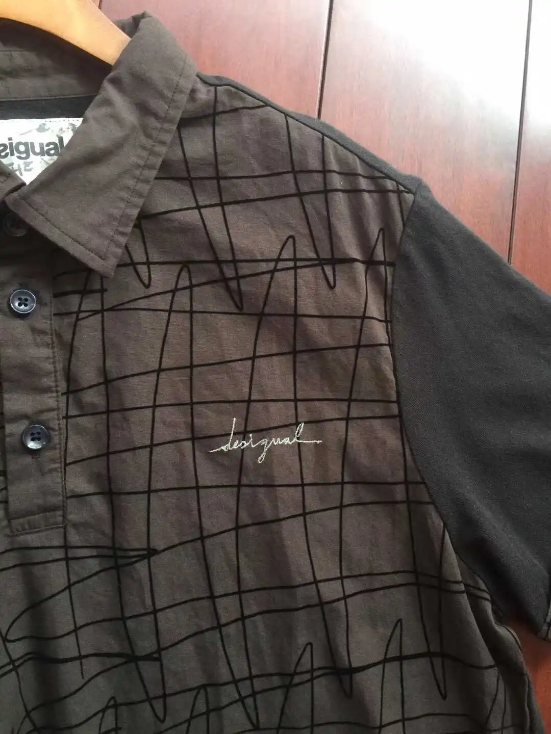 Deg espanhol Na Moda algodao-linho Curto-de mangas compridas Camisa dos homens