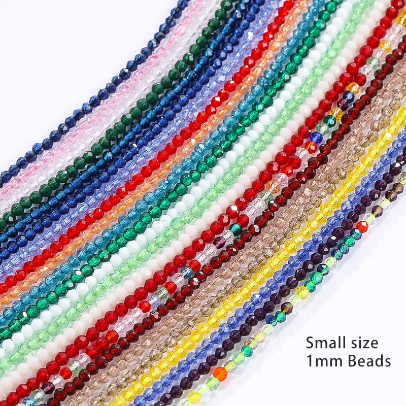 

Wholesale 100 Strings/Pack Beads for Needlework Small Size 1MM Sewn Rhinestone For Needlework Sewing Handicrafts Accessories