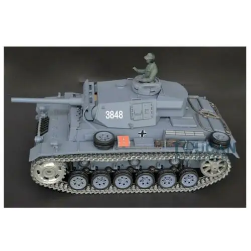 

US Stock Henglong TKTK6.0SS German Panzer III L RTR RC Tank 3848 Metal Tracks