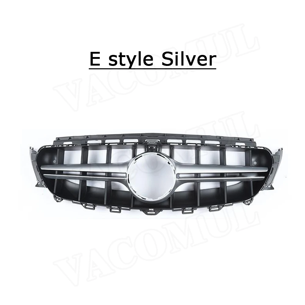 E style silver Сетчатая Решетка переднего бампера для Mercedes Benz W213 C238 E200 E250 E300 E320 E350 E53 AMG - Цвет: E style silver
