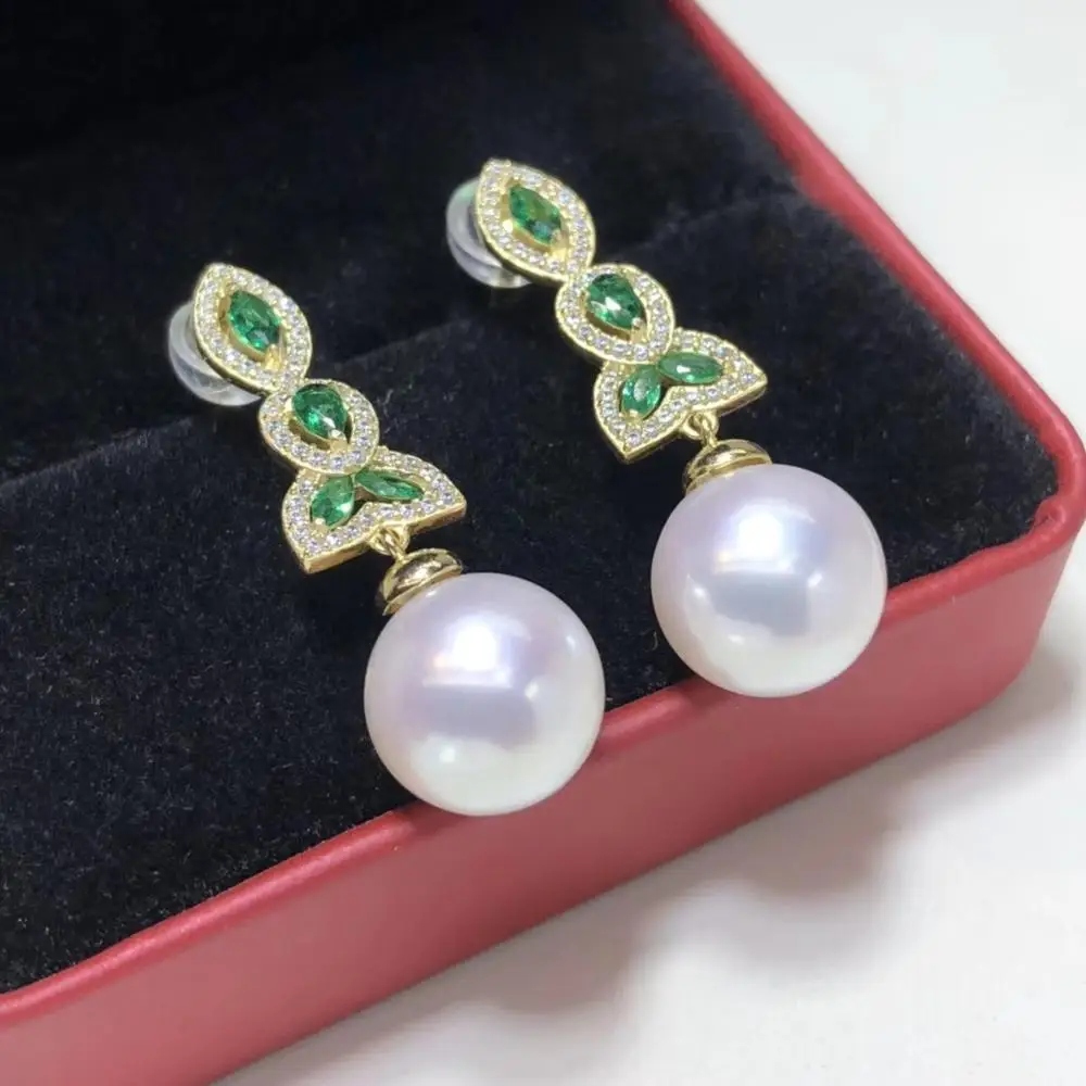 

Серьги-подвески женские из серебра 925 пробы с натуральным жемчугом 8-9 мм