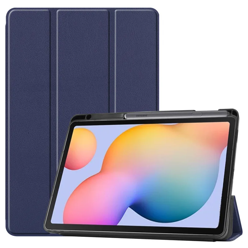 Чехол для Samsung Galaxy Tab S6 Lite 10 4 дюйма с держателем карандашей тройная подставка