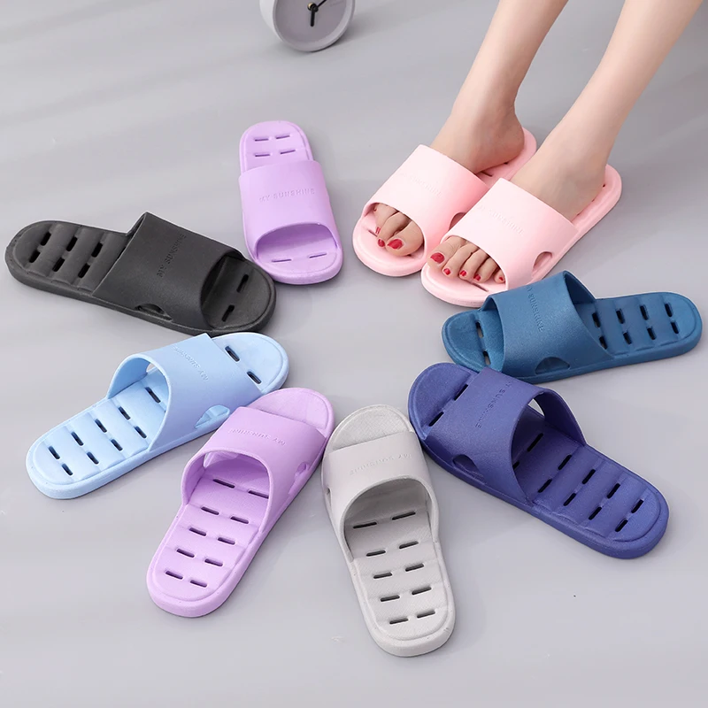 Тапки для душа и дома мужчин женщин мягкие Нескользящие утечки повседневные