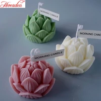 aromatherapy candle silicone mold 3d lotus flower shape soap silicone mould diy creative handmade home decor great new year gift