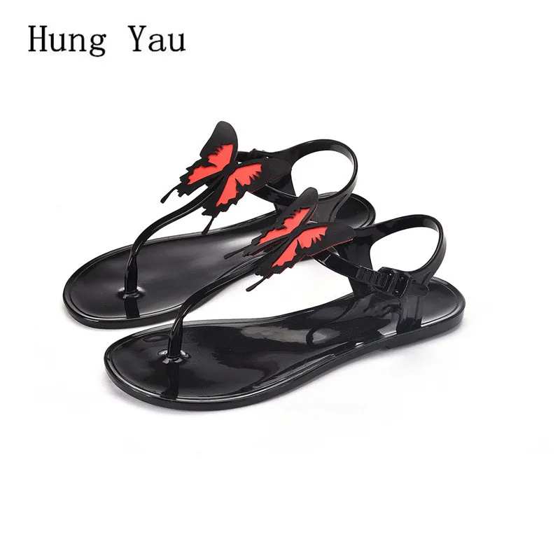 

Women Sandals Shoes Jelly Flip Flops Butterfly New Summer Fashion Rome Slides Beach Flats Beautiful Lady Casual Female