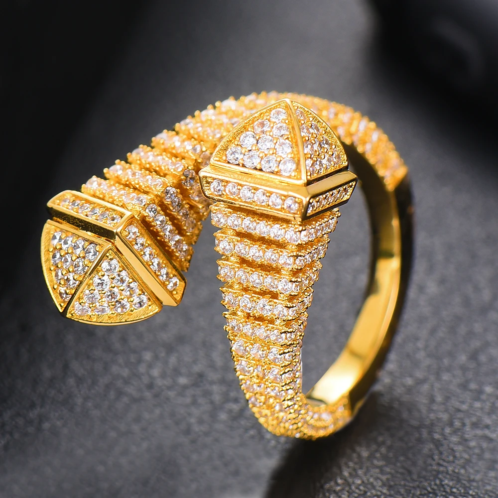 

missvikki Brand Trendy Three-dimension Necklace Bangle Earrings Ring Jewelry Sets For Women Wedding Gift High Quality New Style