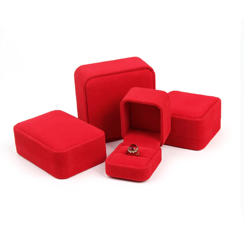 Подарочные коробки из фланели для ювелирных изделий колец браслетов и кулонов