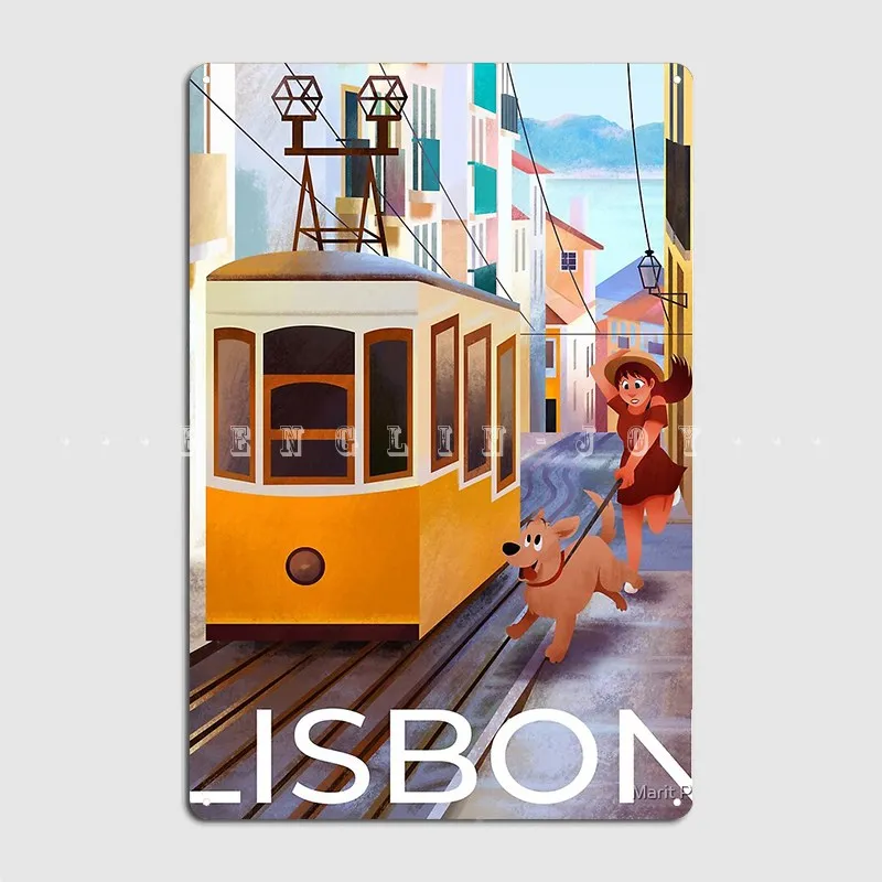 Лиссабон Португалия металлический знак настенная пещера клубный бар