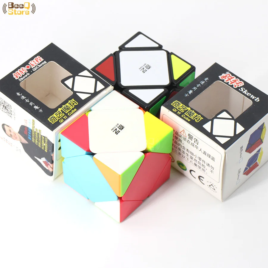 Qiyi Qicheng косый магический куб скоростной 3x3x3 Qiyiskewb головоломка Magico Cubo черная