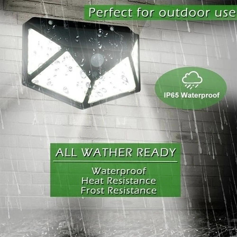 Уличный настенный светильник на солнечной батарее с датчиком движения 100