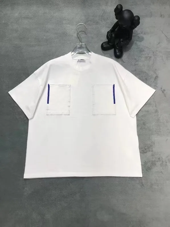 

2021 Summer New Unisex T-shirt 1:1 Jil High Street Short Sleeve Hip Hop Oversize Loose Simple Tee