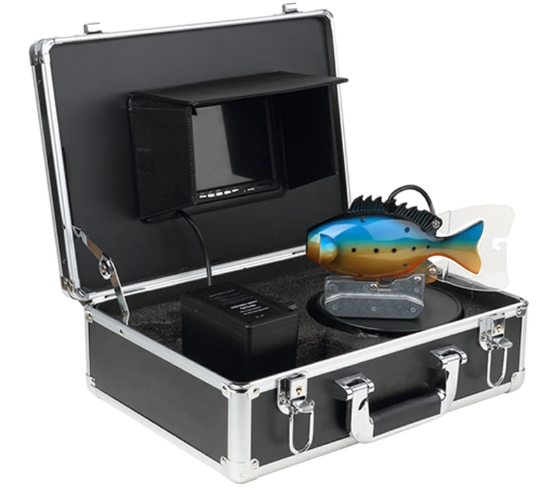 Купить 7 дюймов ЖК-дисплей Экран большой чехол для подводной охоты Камера с Ночное видение огни Видео-мониторинг 5 мм Диаметр кабель для море/океан