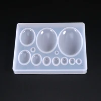 1pc crystal silicone mold half ball cabochon pendant resin epoxy uv mold for making pedant jewelry exoxy resin molds