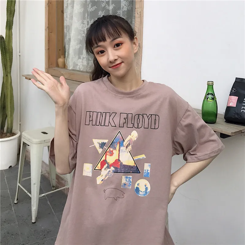 Harajuku vintage Fun dragon women T-shirt short sleeve Tees Ulzzang dropshipping clothes vegan Cotton gothic mesh top punk shirt | Женская