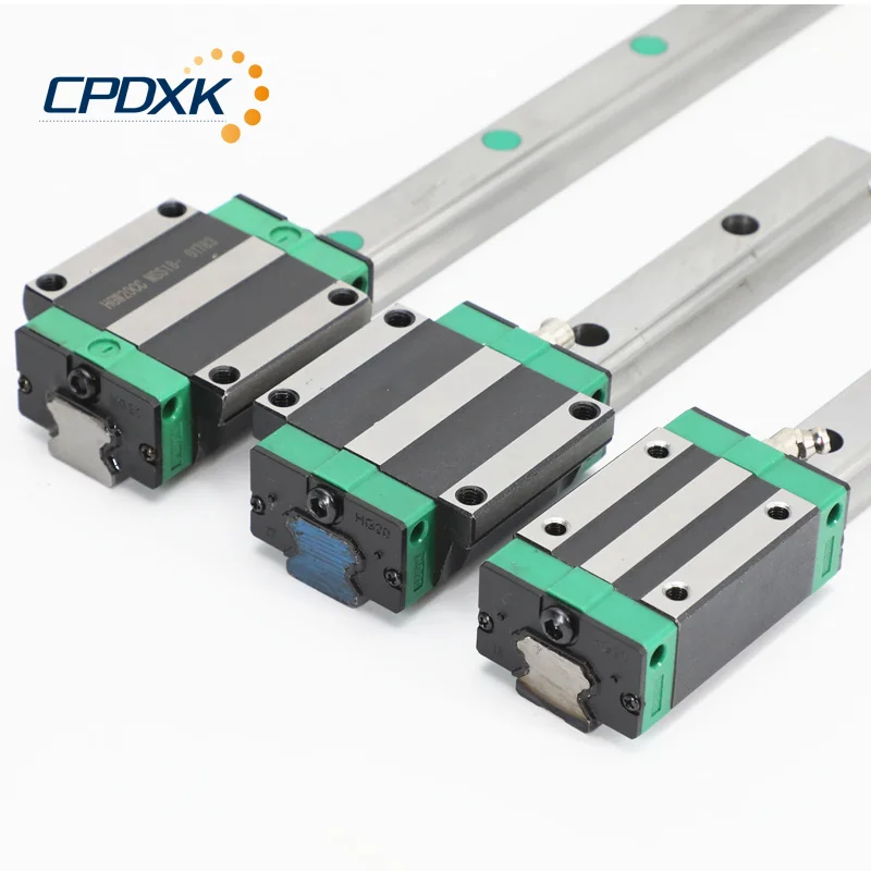 

2PCS Linear Guides HGR15/HGR20/HGR25 With 4 PCS Square Type Carriage Bearing Block HGH...CA/HGW...CC for CNC Parts