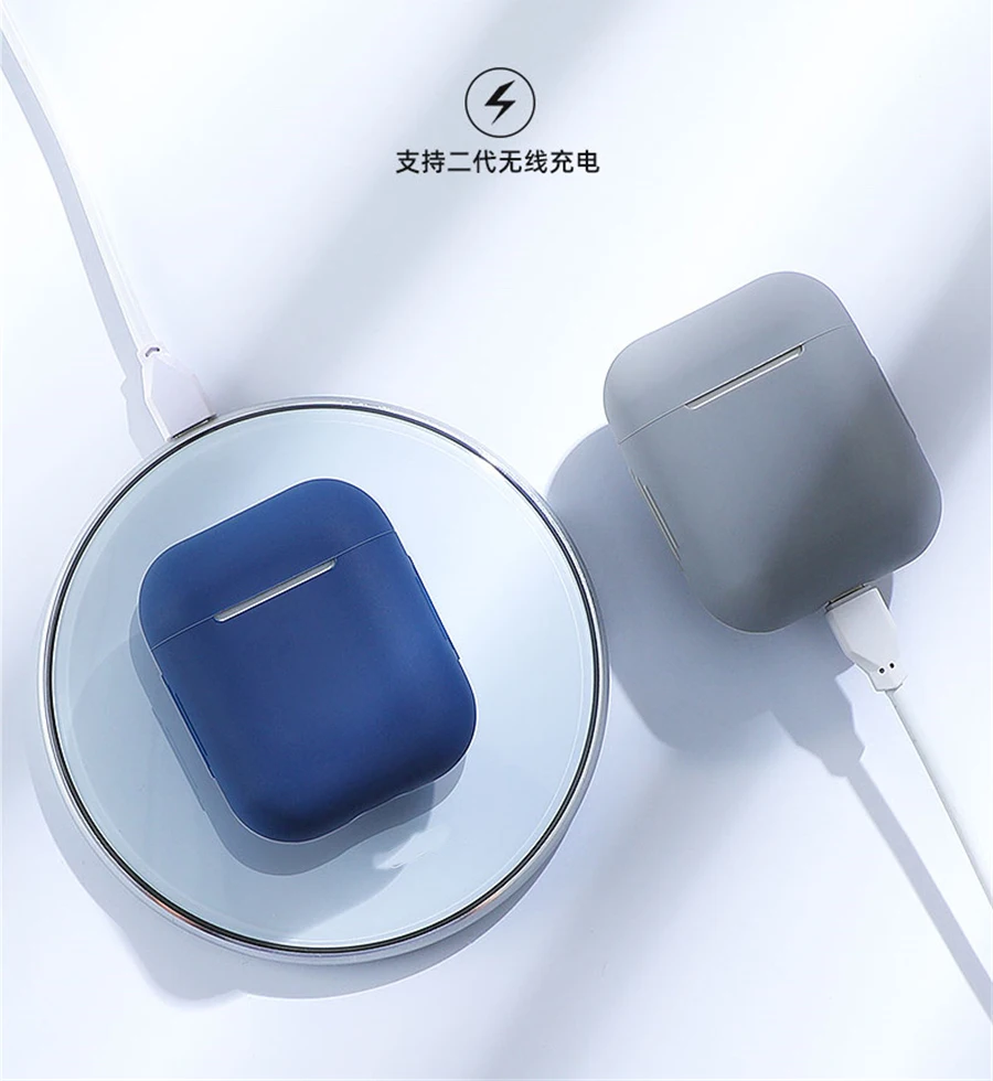 Силиконовый ТПУ Bluetooth беспроводной Чехол для наушников Защитный чехол AirPods кожи