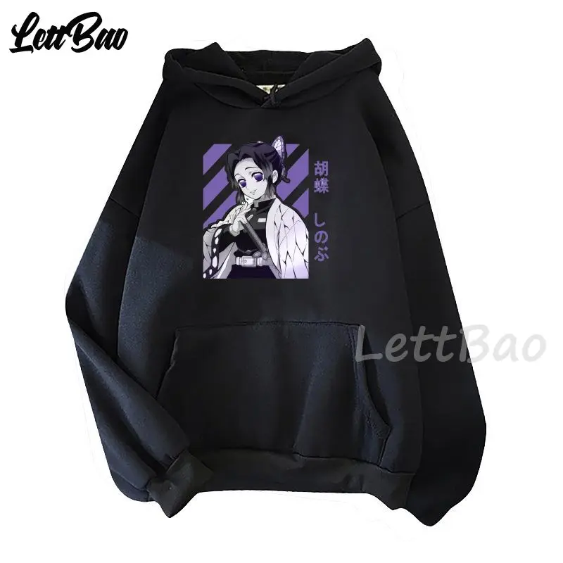 

Demon Slayer Kimetsu No Yaiba Fashion Anime Hooded Sweatshirt Street Autumn Clothing Casual Loose Pullover Unisex Long Sleeve