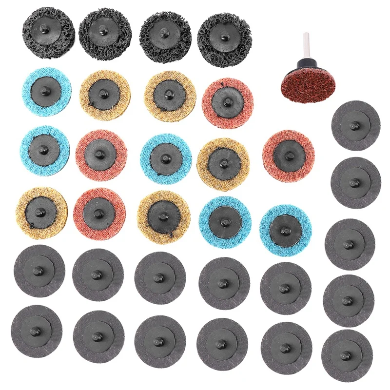 

Песок абразивного полирования, 35 шт шлифовальный НАБОР ДИСКОВ, 2 дюйма Тип R рулонный замок диски колодки шлифовальные Roloc абразивы