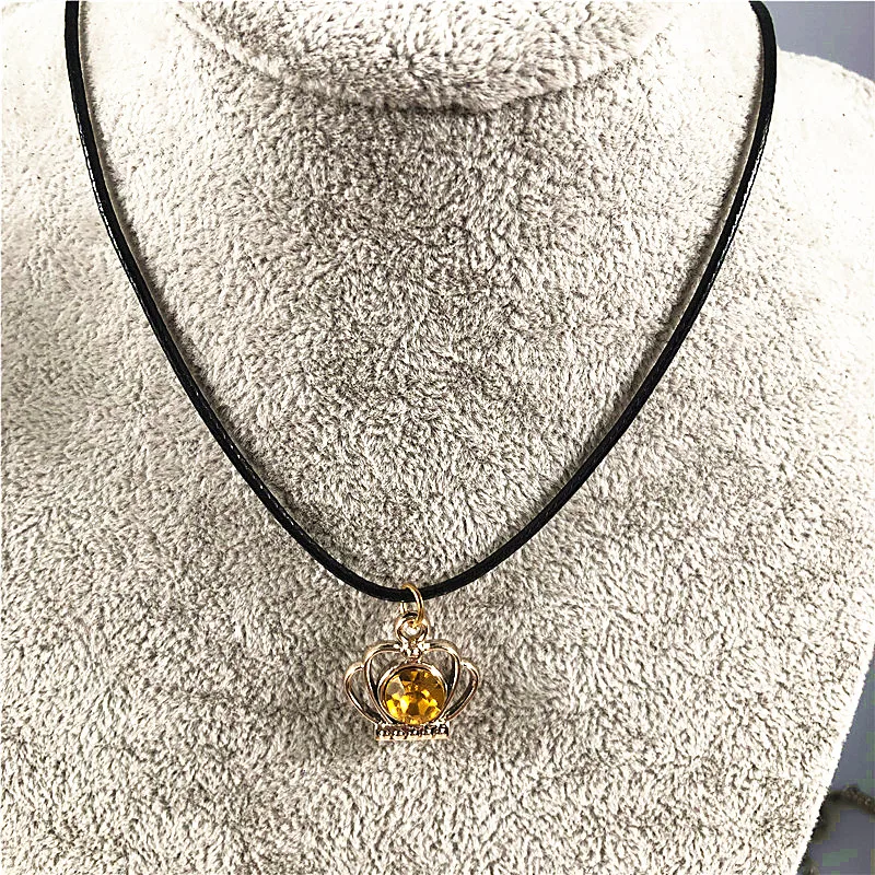 2019 ожерелье с кулоном в виде короны розовое золото модное женское Хрустальное