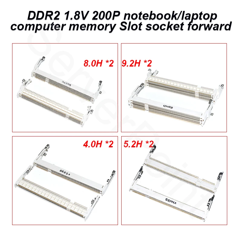 

НОВЫЙ Гнездо для ноутбука/ноутбука DDR2 1,8 в 200P, 4,0 H * 2 5,2 H * 2 8,0 H * 2 9,2 H * 2H * 2