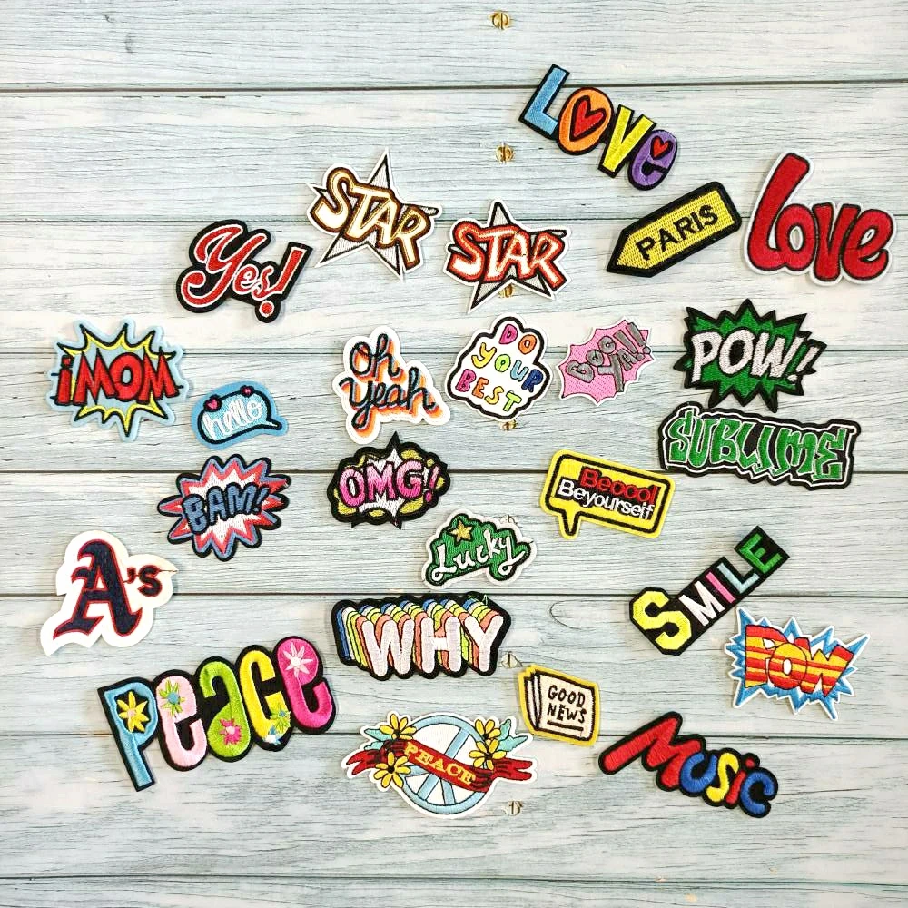 

Accessory iron-on embroidery letter animal cartoon patches for clothing AZ-16