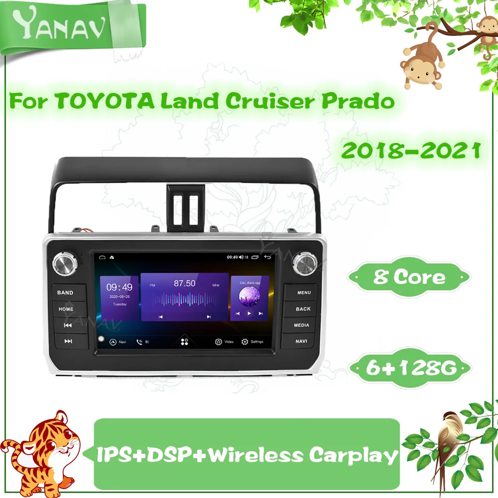 

Автомагнитола на Android с GPS-навигацией для TOYOTA Land Cruiser Prado 2018-2021, автомагнитола с MP3-плеером
