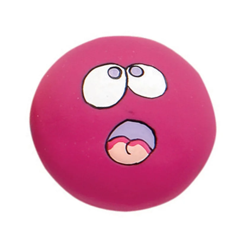 

6 Pcs/Set Pet Cat Dog Toys Teeth Squeaker Ball Puppy Squeaky Sound Face Fetch Play Toy CLH@8