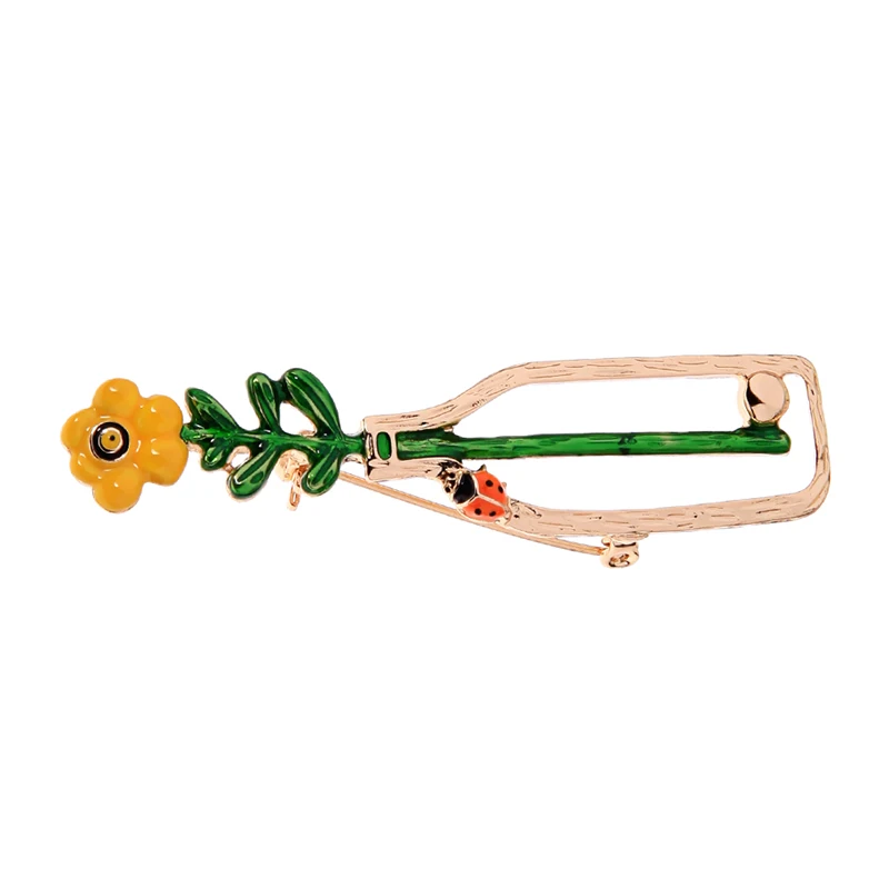 Yellow Brooch BALANBIU двухтипная уникальная многоцветная эмаль цветы сглаз брошь и Заколки для женщин Подарки Мода Золотой цвет ювелирные изделия - Окраска металла: Yellow Brooch