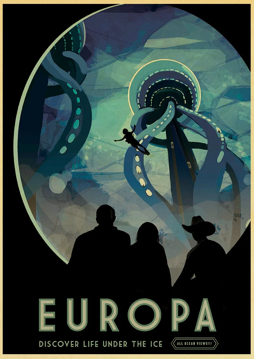 Футуристический плакат модная винтажная крафт-бумага для кафе бара