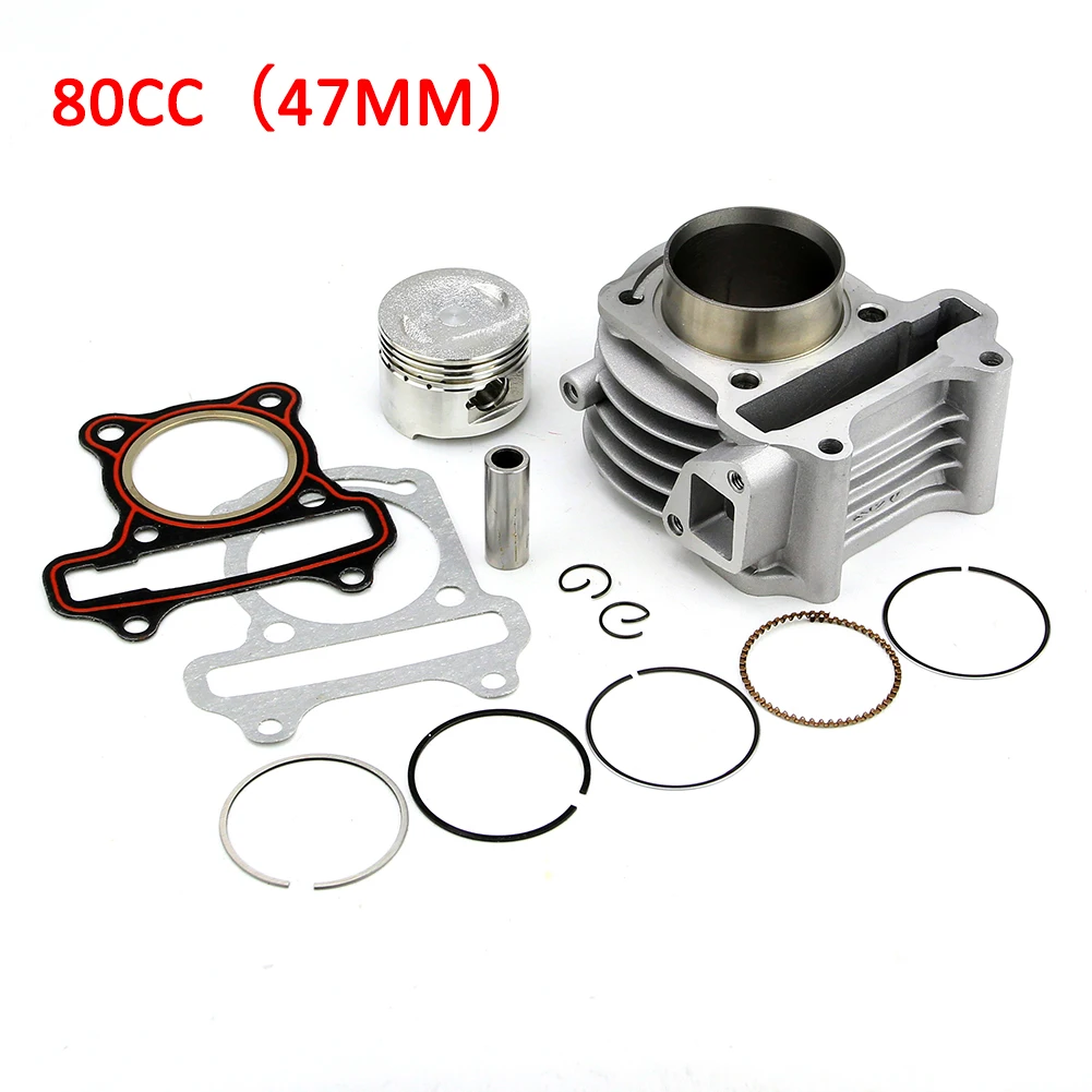 

For GY6 139QMB 139QMA Moped ATV Engine 80cc Scooter 47mm Big Bore Cylinder kit Rebuild Kit with Piston Kit