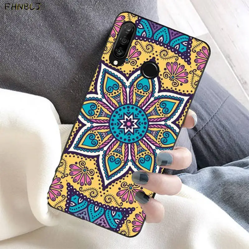 FHNBLJ Мандала модный принт Мягкий Силиконовый ТПУ чехол для телефона Huawei Honor 8x9 10 20 V