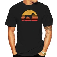2019 fashion summer hot sale retro sun greyhound silhouette t shirt vintage tee shirt for dog lovers tee shirt
