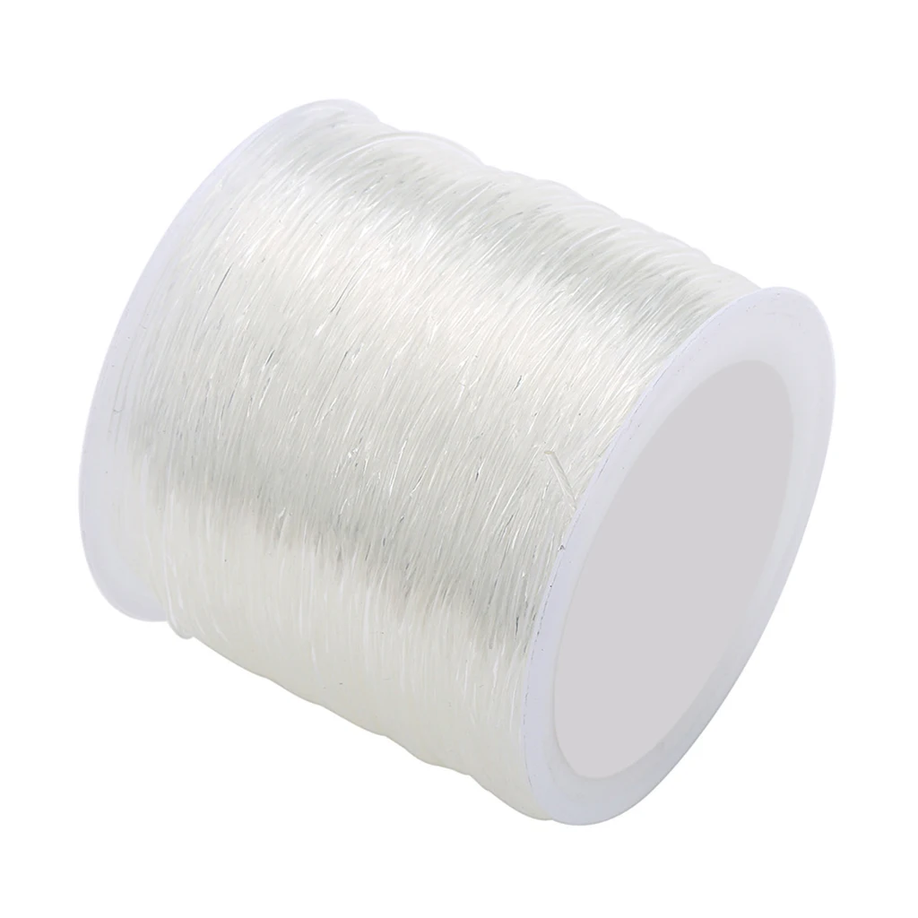 

2 Rolls 0.6mm 100m Clear Bead Crystal Elastic Stretchy Bracelet String
