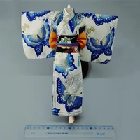 16 scale womens clothes japanese kimono silk fabrics flower pattern fit 12 inch tbph ud jo ld ob seamless body