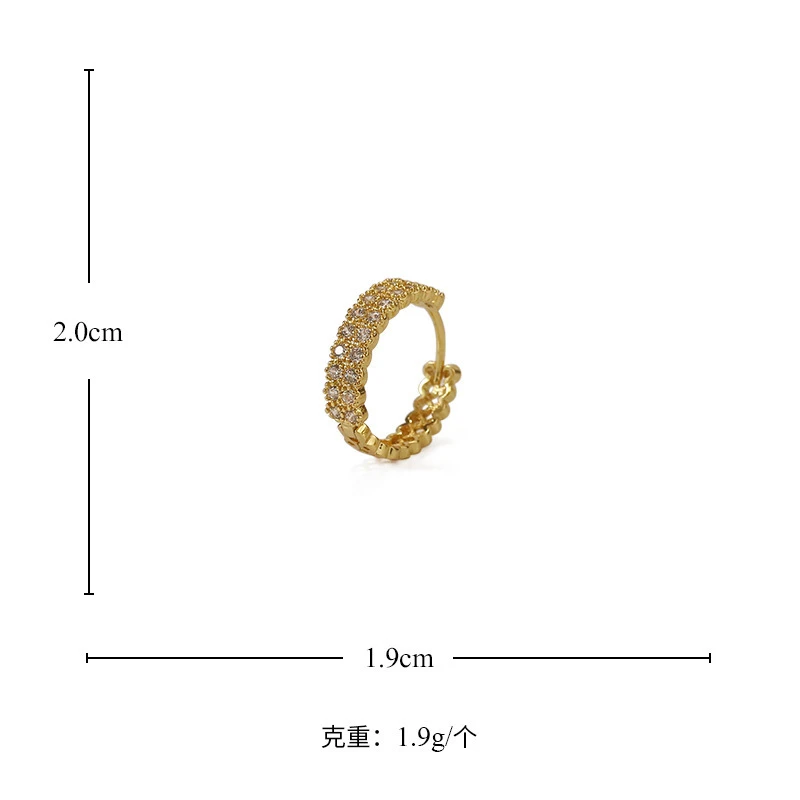 

TOSAKO Hoop Earrings Gold Plated Fashion Personality Zircon Wedding Engagement