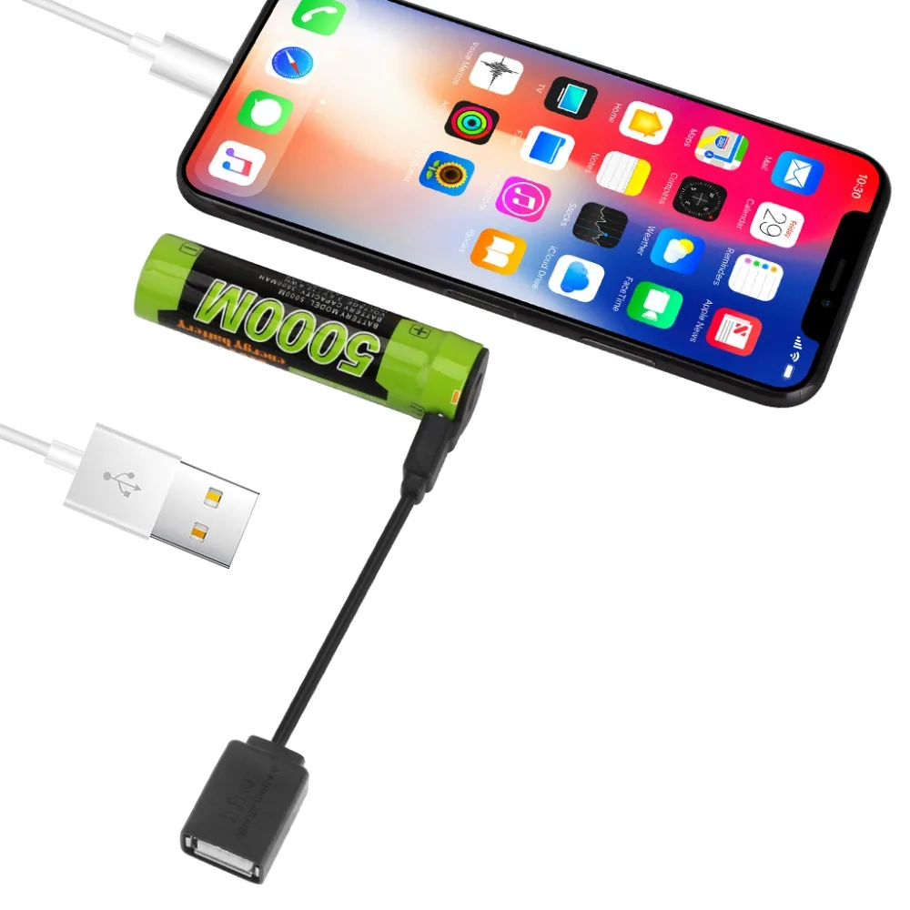5000M 3 7 V 18650 3500mAh со светодиодным индикатором DC Charging Li Ion USB аккумуляторная батарея