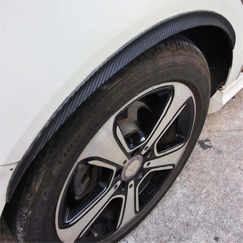 4 шт. углеродного волокна арки колеса для бровей отделка губы полосы Fender Flare