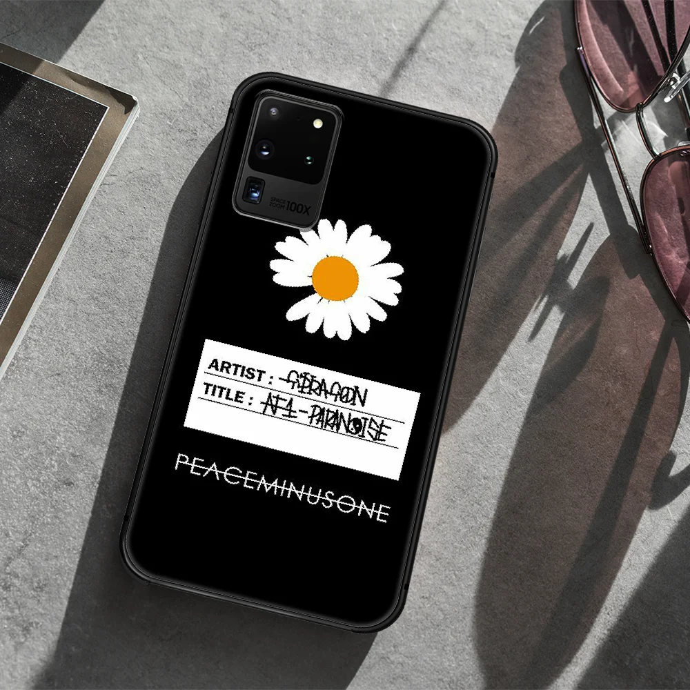 

INS Korea brand peaceminusone Phone Case Cover Hull For Samsung Galaxy S 7 8 9 10 e 20 FE edge uitra plus Note 9 10 20 black