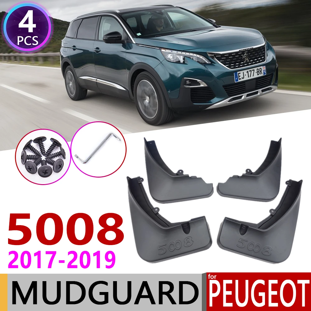 4 шт. спереди и сзади автомобиля брызговик для peugeot 2008 4008 5008 2017 2018 2019 Fender закрылки