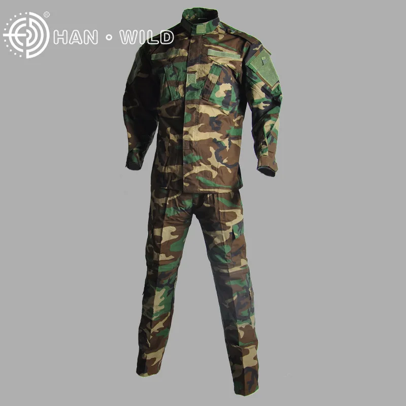 Jungle camo Мультикам Униформа ACU камуфляж костюмы для охоты Пейнтбол военная армейская тренировочная куртка+ брюки - Цвет: Jungle camo