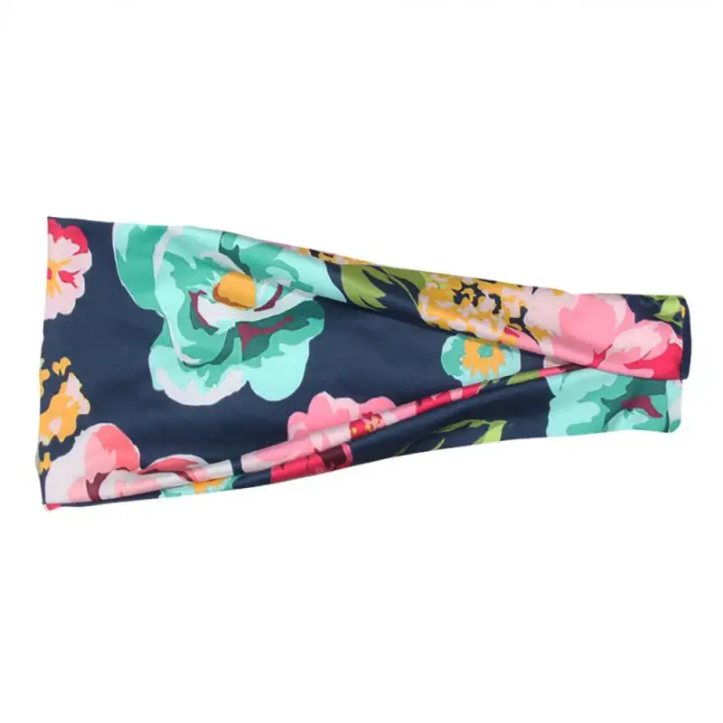 

Fashion Wide Stretch Hair Bands Flower Print Yoga Headband Cotton Leopard Headwrap Sport Headwear For Women Yoga Bandana