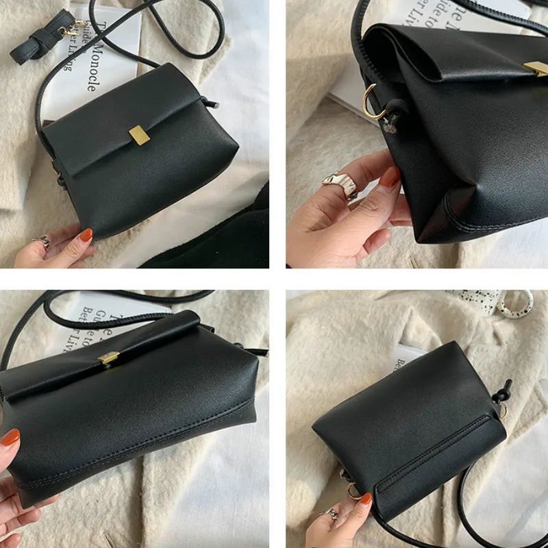 

Shoulder Bags Women Casual Vintage All-match Fashion PU Leather Soft Handbags Office Ladies Elegant Simple Chic Korean Flap Bag