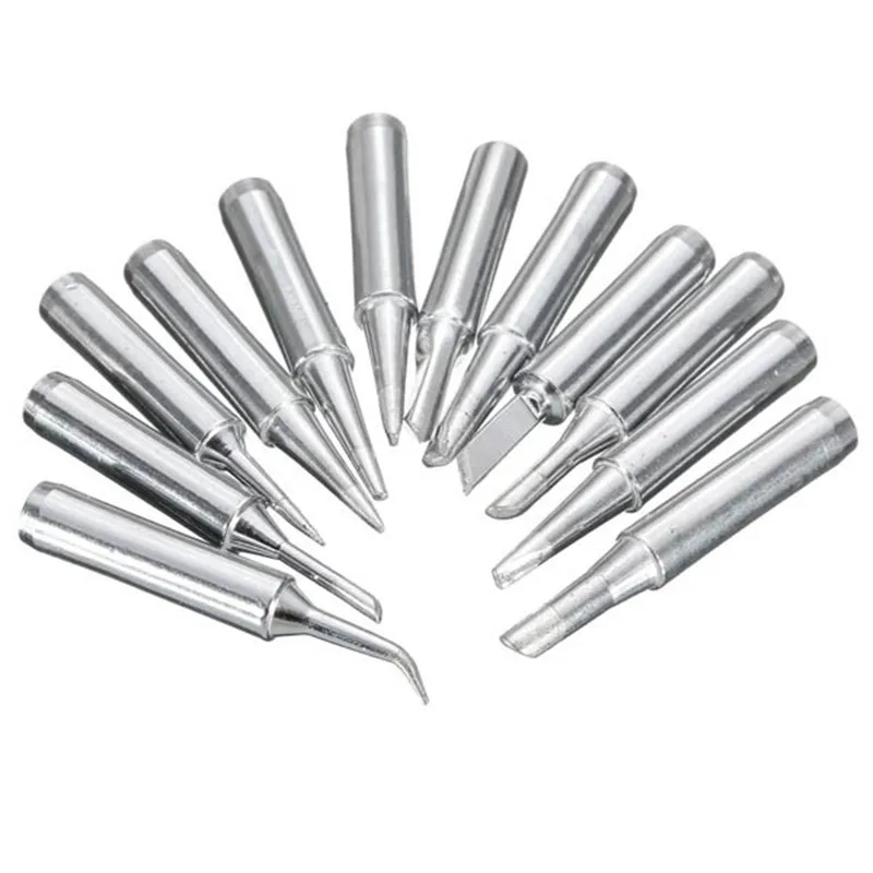 

12Pcs/Set Electric Replaceable Soldering Iron Tips 900M-T Series For Hakko Soldering Rework Station High Quality