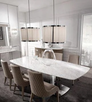 

12 seaters rectangular light luxury villa long table dining room furniture