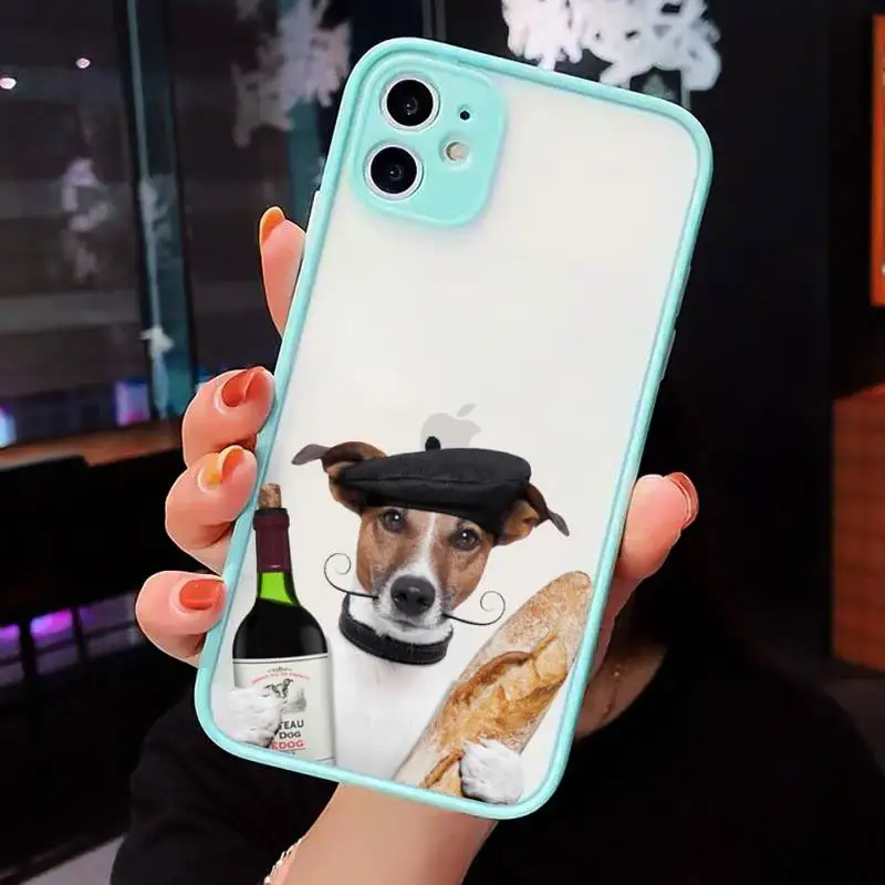 

Jack Russell Terrier Dog Phone Case Matte Transparent for iPhone 7 8 11 12 s mini pro X XS XR MAX Plus cover funda