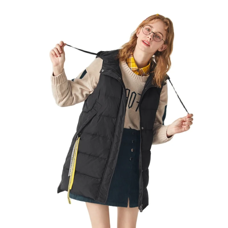 SEMIR 2019 Зимний новый пуховой жилет женский свободный удобный теплый с капюшоном