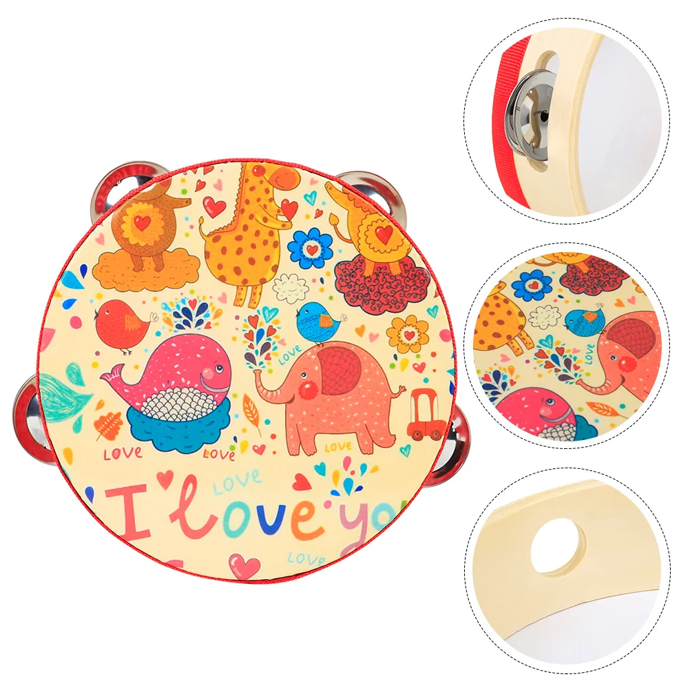

Kids Musical Instrument Toys Kit Double-sided Drum Hand Knocking Drum