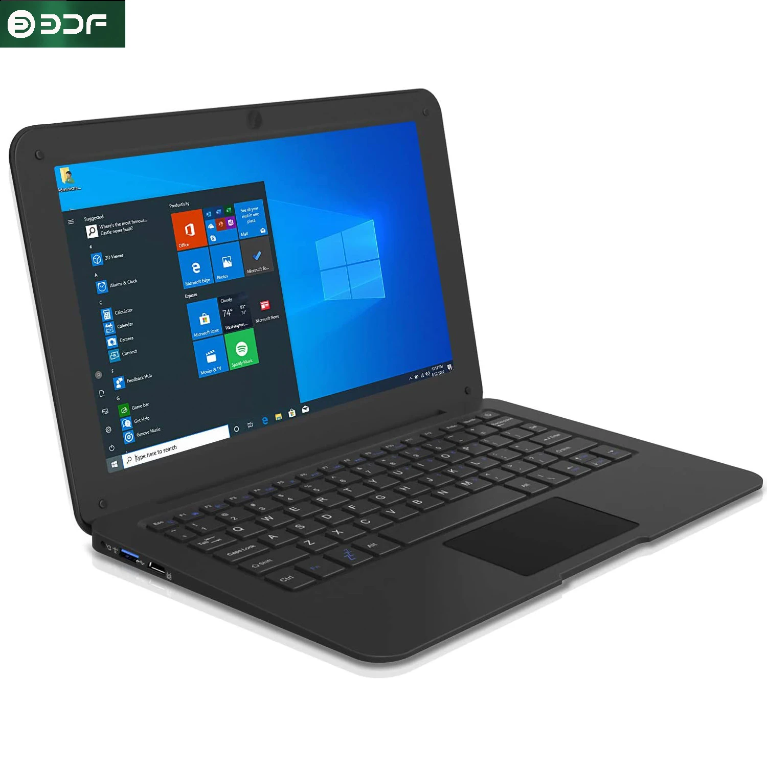 10.1Inch Portable Laptop Mini Computer Ultra Thin Notebook with Intel Atom N3330 6GB RAM and 64GB Storage with Windows10 OS